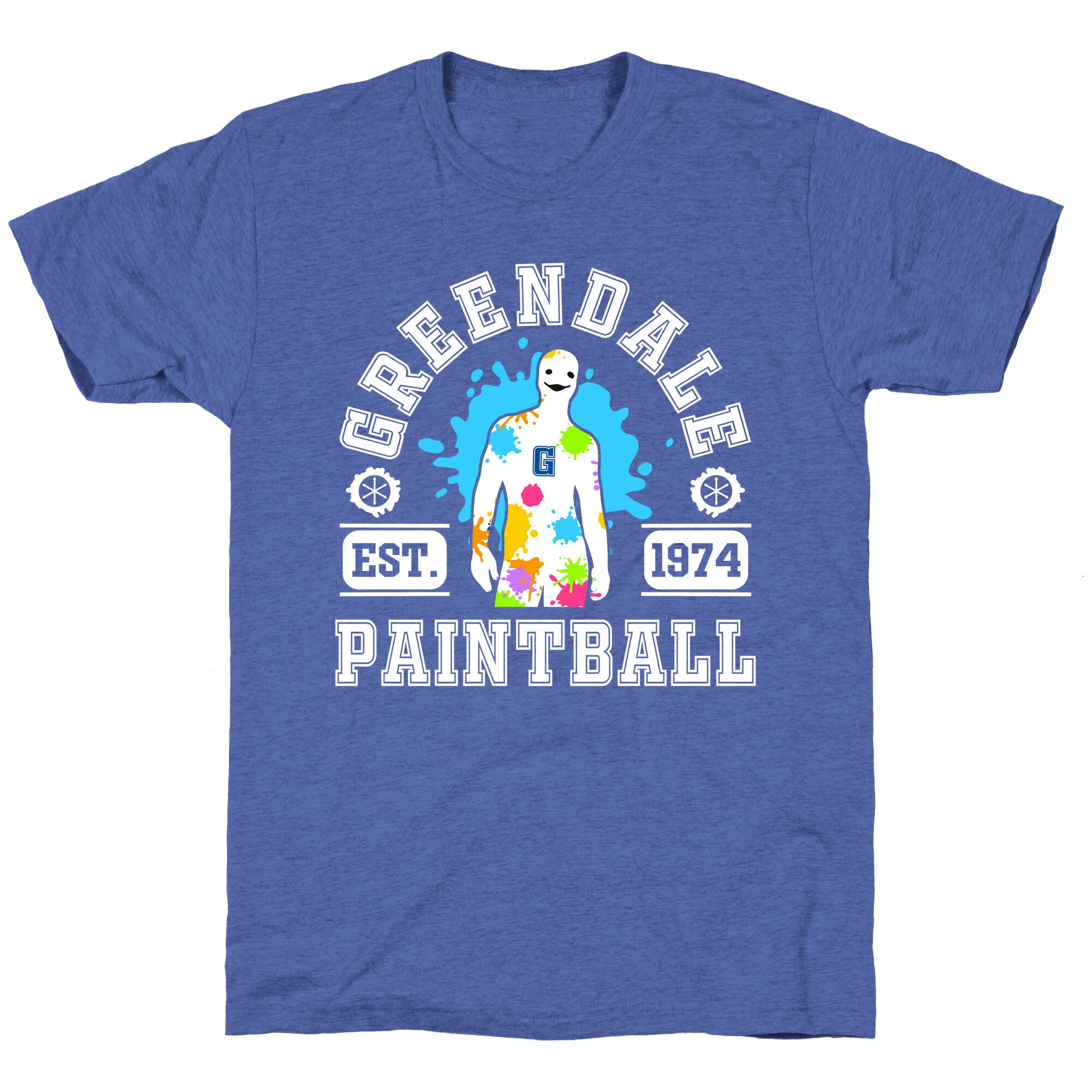 Greendale Community College Paintball Unisex Triblend Tee